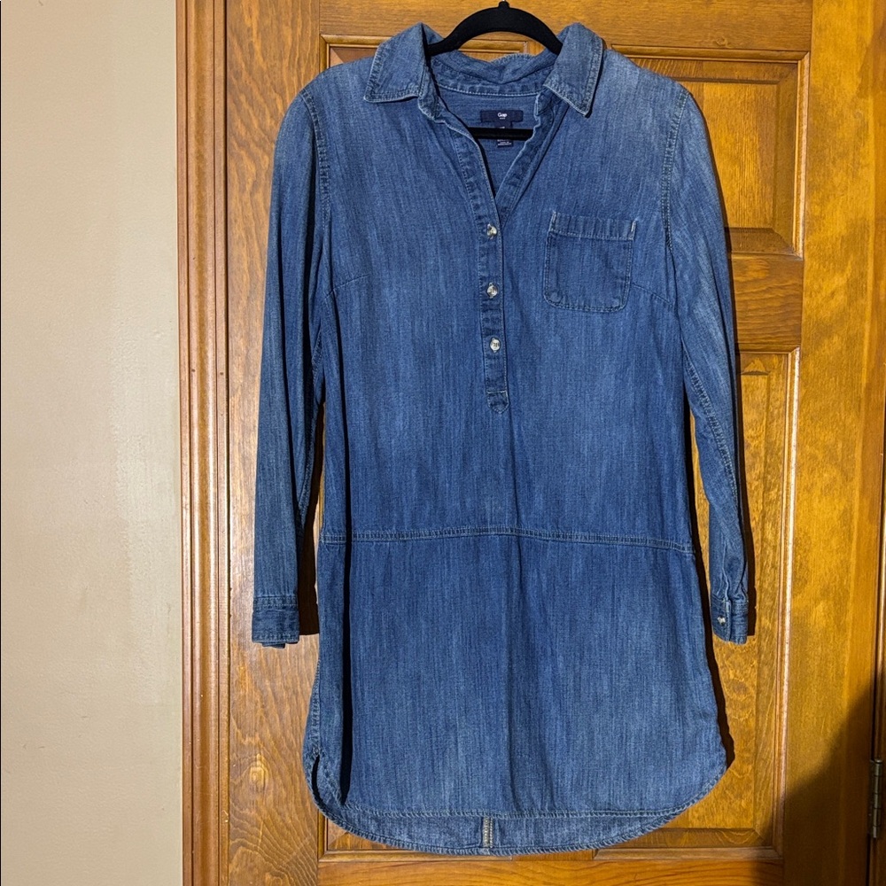 GAP Indigo Denim Shirt Dress - size M